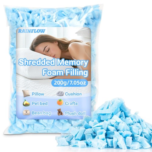 Blue shredded memory foam - shredded,