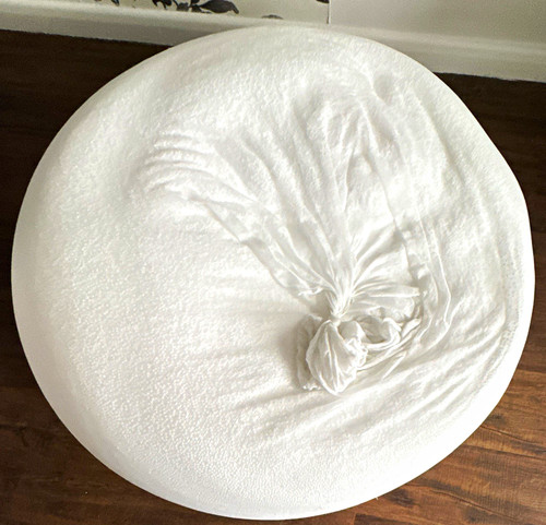 White eps beads bean bag - white,