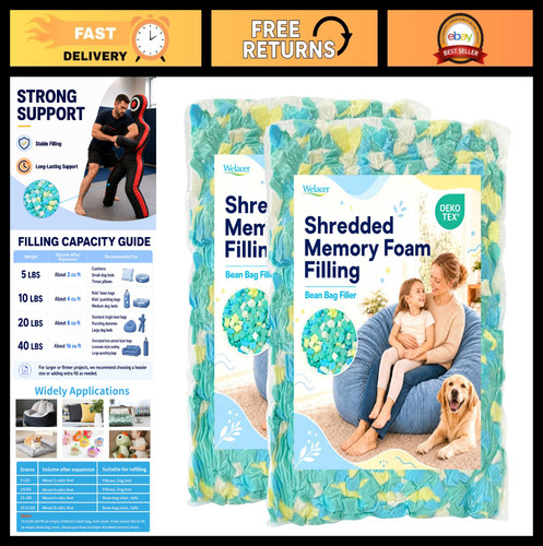 10lbs shredded memory foam - 10lbs,